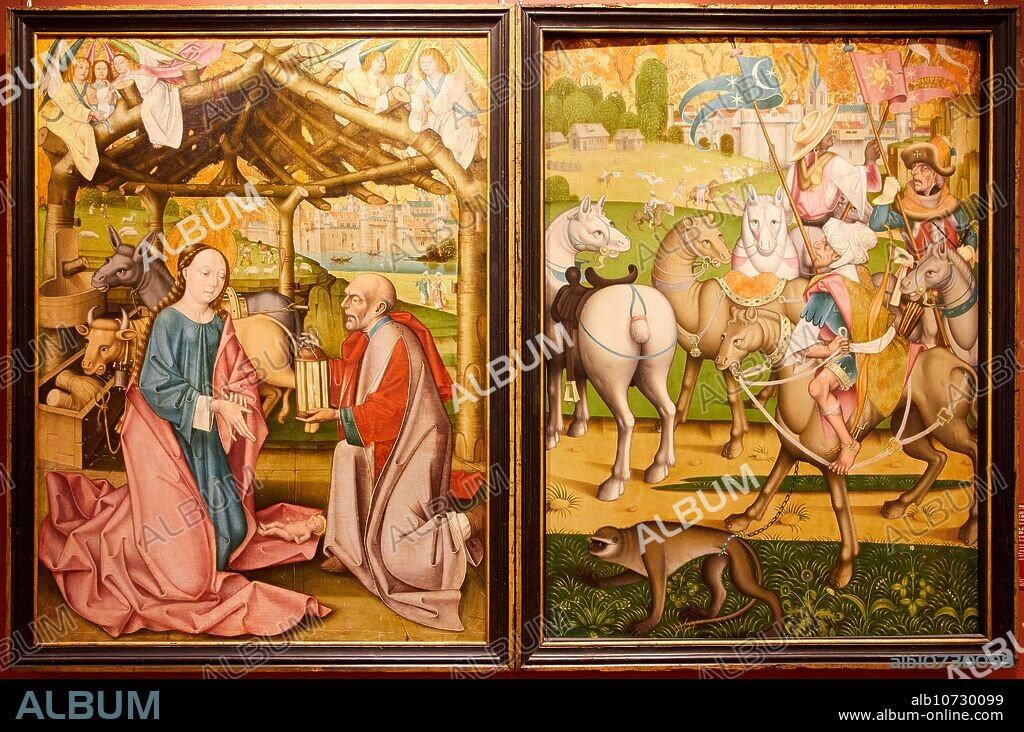 La Nativité, Maitre de la Déploration de Sarnen, Fine Arts Museum, Musée des Beaux-Arts, Dijon, Cote d'Or, Burgundy Region, Bourgogne, France, Europe.