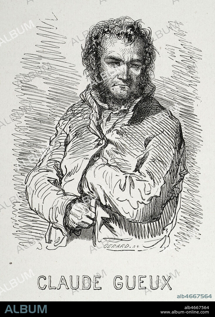 Claude Gueux . Illustration anonyme vers 1880 pour Claude Gueux de Victor HUGO (1802-1885). Credit : Coll. Jonas/KHARBINE-TAPABOR.