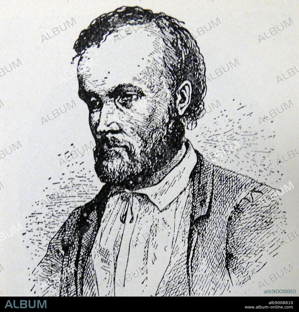 Portrait of Aleksis Kivi (1834-1872) a Finnish author. Dated 19th Century.