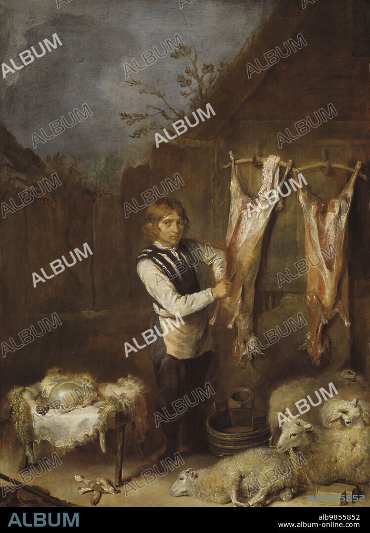 Sheep Butcher, Unknown date. Manner of David Teniers the Younger.