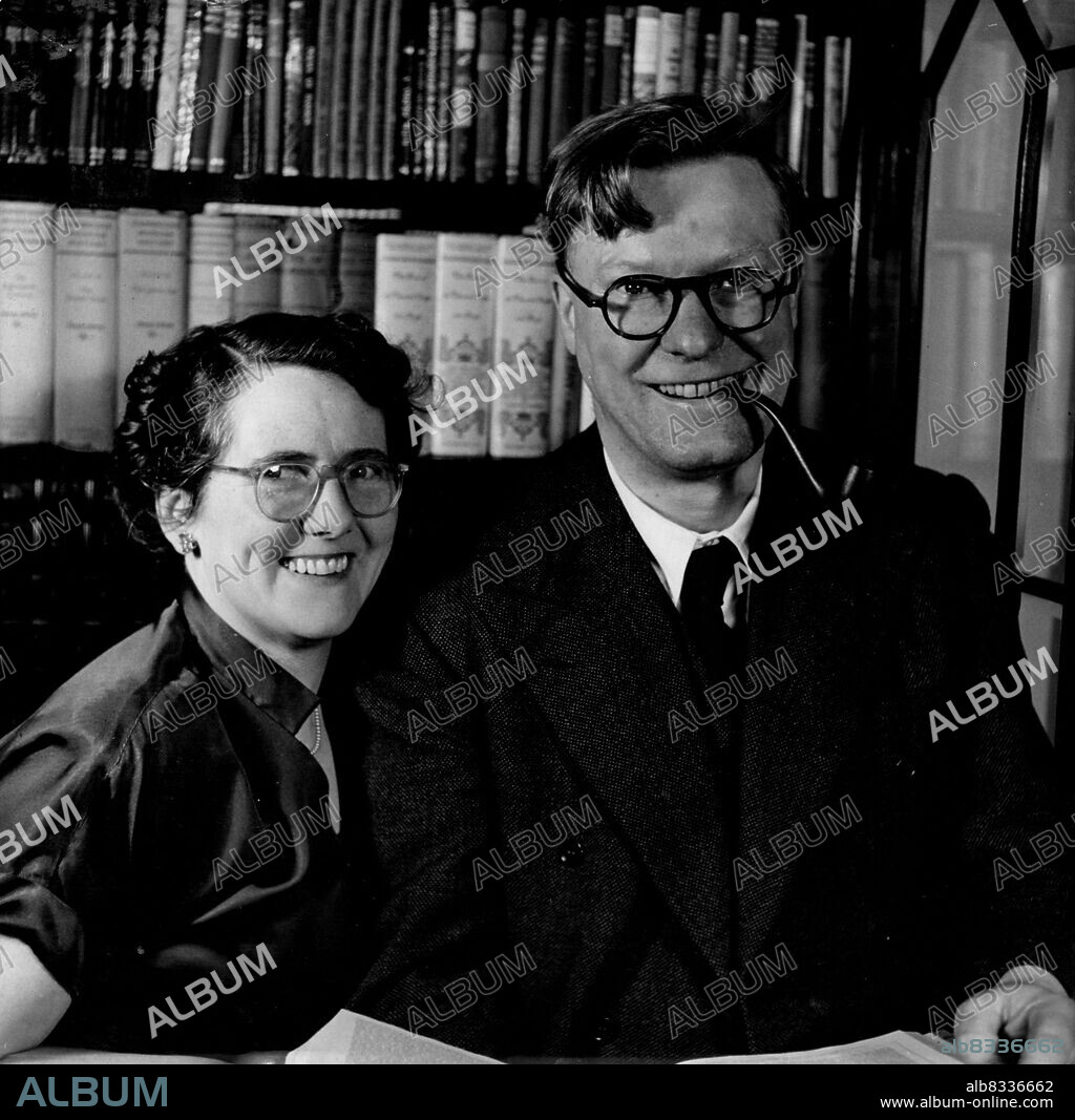 Dr. and Mrs. William Penney.Wife of Britain's leading atom scientist Bill Penney thinks of fame as the thing that influences the butcher.Wife of Dr. William George Penney, Britain's atomic weapon chief, went into smoke this week.Most likely she will stay there until her husband comes home to answer the telephone.Until a week or two before the Monte Bello explosion it was possible to talk to the Penneys by telephoning Gipsy Hill 3865. October 17, 1952. (Photo by Tom Blau, Camera Press Ltd.).