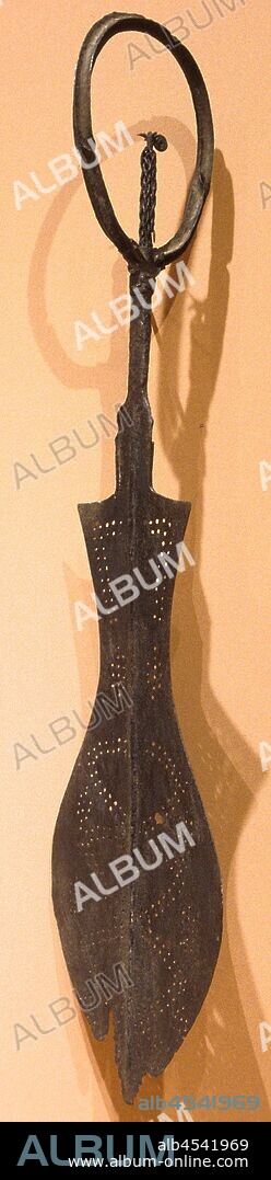 ceremonial sword, Edo people, Benin Kingdom, mid-19th century - early 20th century, iron, 39-1/2 in., African Art.