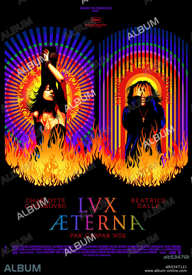 Poster of LUX AETERNA, 2019, directed by GASPAR NOE. Copyright Vixens / Les Cinemas de la zone.