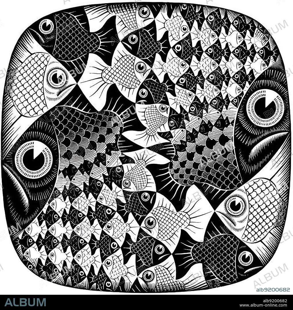 Maurits Cornelis Escher/ Circle Limit II, 1959. 37,8x37,8 cm, woodcut.