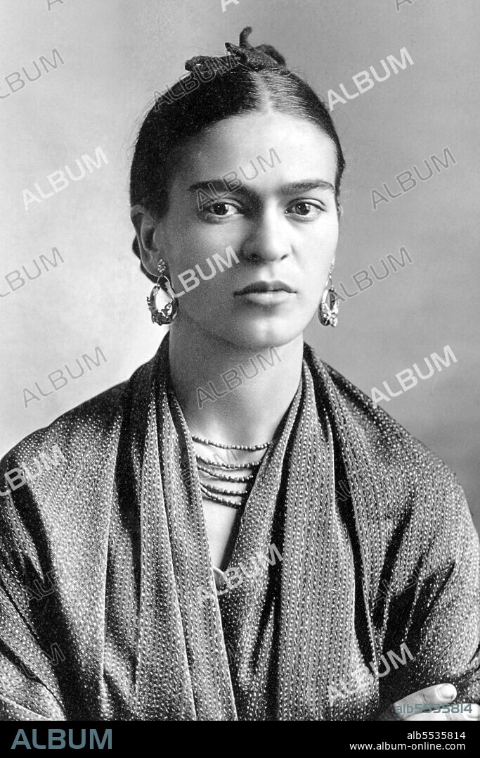 Frida Kahlo de Rivera (July 6, 1907 – July 13, 1954; born Magdalena Carmen Frieda Kahlo y Calderón, was a Mexican painter, born in Coyoacán. Perhaps best known for her self-portraits, Kahlo's work is remembered for its 'pain and passion', and its intense, vibrant colors. Her work has been celebrated in Mexico as emblematic of national and indigenous tradition, and by feminists for its uncompromising depiction of the female experience and form. Kahlo had a stormy but passionate marriage with the prominent Mexican artist Diego Rivera.