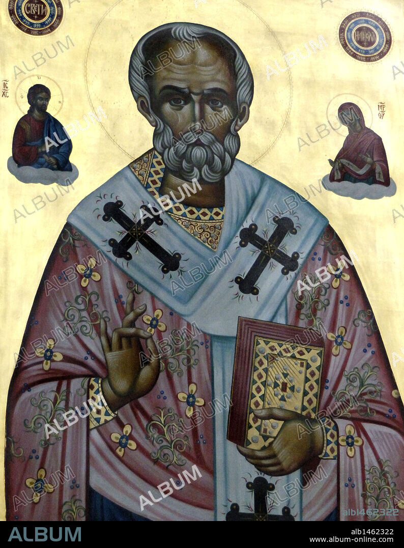 ARTE BIZANTINO. CROACIA. Icono de un Santo. Iglesia Ortodoxa. Dubrovnik.