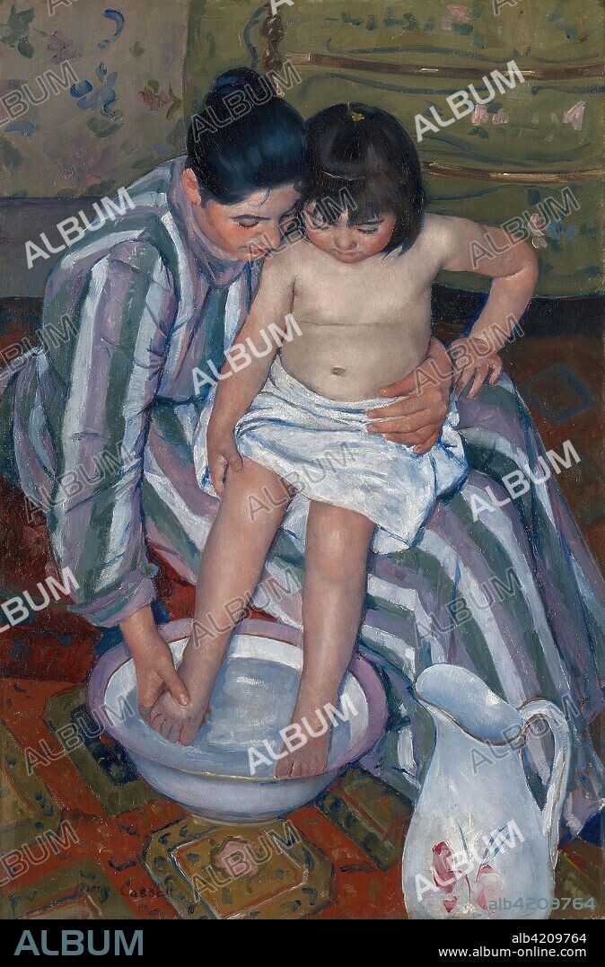The Child's Bath. Mary Cassatt; American, 1844-1926. Date: 1893. Dimensions: 100.3 × 66.1 cm (39 1/2 × 26 in.). Oil on canvas. Origin: France.