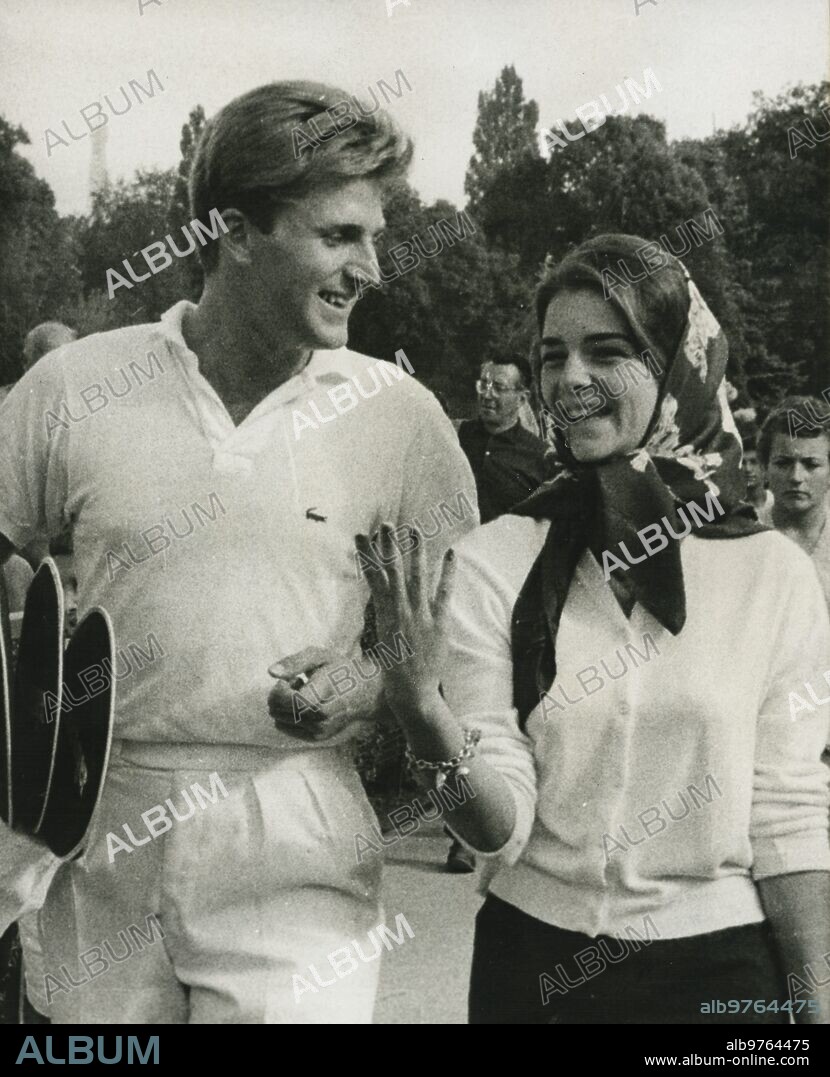 1960. Silvia Casablancas y su novio, Jean Noel Grinda.