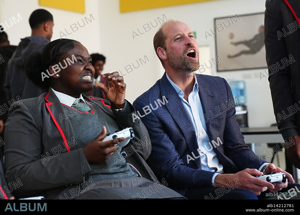 WILLIAM PRINCE OF WALES. April 25, 2025, London, London, United Kingdom: Prince William during a visit to the Mentivity community centre and youth hub in London. (Credit Image: © Pool/i-Images via ZUMA Press).