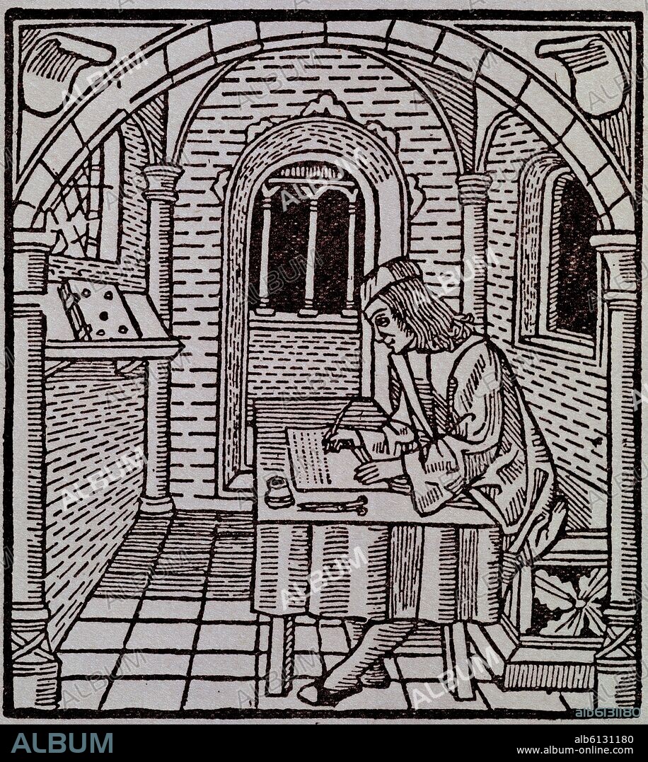 DIEGO DE SAN PEDRO (1437-1498). CARCEL DE AMOR GRABADO POR ROSEMBACH EN 1493 - ORIGINAL EN EL MUSEO BRITANICO.