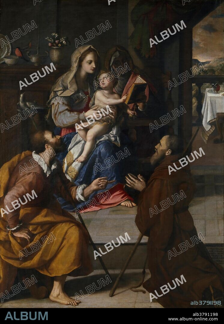 Alessandro Allori / 'The Holy Family of Cardinal Fernando de? Medici'. 1584. Oil on canvas.