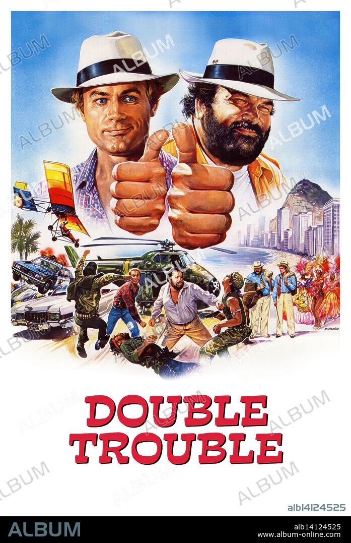 BUD SPENCER y TERENCE HILL en DOS SUPER DOS, 1984 (NON C'E DUE SENZA QUATTRO), dirigida por ENZO BARBONI. Copyright TRANS-CINEMA.