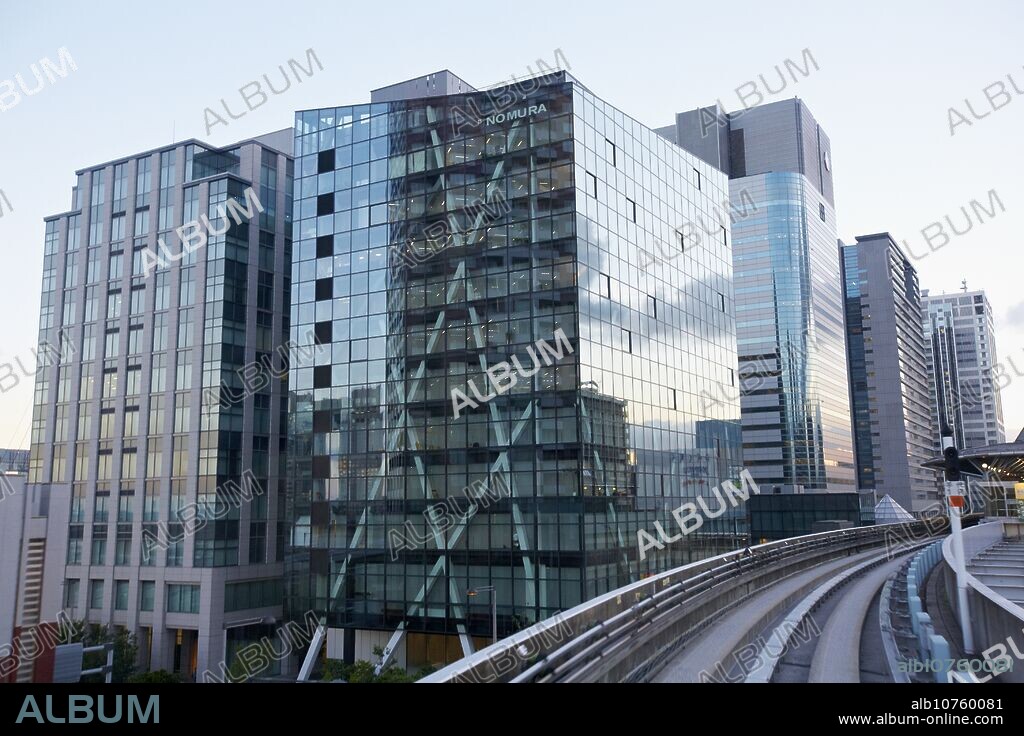 Yurikamome line, Monorail train, Tokyo, Japan.