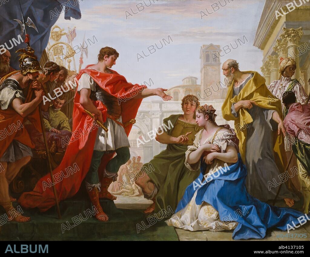 1659-1734) SEBASTIANO RICCI (PEINTRE. The Continence of Scipio. Sebastiano Ricci; Italian, 1659-1734. Date: 1701-1711. Dimensions: 140 × 182 cm (55 × 71 1/2 in.). Oil on canvas. Origin: Italy.