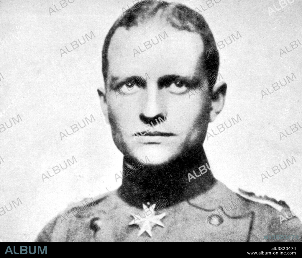 Manfred Albrecht Freiherr von Richthofen (May 2, 1892 - April 21, 1918) was a WWI German flying ace with the Imperial German Army Air Service (LuftstreitkrÃ¤fte). Originally a cavalryman, he transferred to the Air Service in 1915, becoming one of the first members of Jasta 2 in 1916. He quickly distinguished himself as a fighter pilot, and during 1917 became leader of Jasta 11 and then the larger unit Jagdgeschwader 1 (Flying Circus). By 1918, he was regarded as a national hero in Germany, and was very well known by the other side. He was a notable tactician and squadron leader and a fine marksman. Typically, he would dive from above to attack with the advantage of the sun behind him, with other Jasta pilots covering his rear and flanks. It was his Albatros D.III that was first painted bright red, in late January 1917, and in which he first earned his name and reputation. Richthofen was shot down and killed near Amiens on April 21, 1918. There has been considerable discussion and debate regarding aspects of his career, especially the circumstances of his death. He is considered the top ace of that war, being officially credited with 80 air combat victories. He remains perhaps the most widely known fighter pilot of all time, and has been the subject of many books, films and other media.