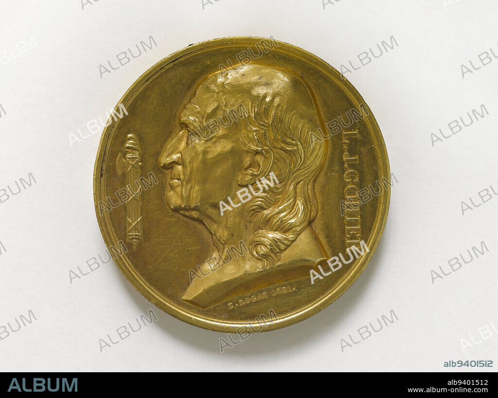 Louis-Jérôme Gohier (1746-1830), deputy of Ille-et-Vilaine at the Legislative Assembly (1791), Minister of Justice (1793-1794), president of the Directory during the 18 brumaire (1799), 1831, Rogat, Emile, Engraver in medals, In 1831, Numismatic, Medal, Diameter: 5.1 cm, Weight (type dimension): 70.71 g.