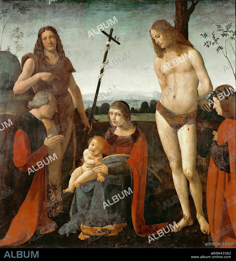 GIOVANNI ANTONIO BOLTRAFFIO. Virgin and Child with Saints John the Baptist and Sebastian (Pala Casio).