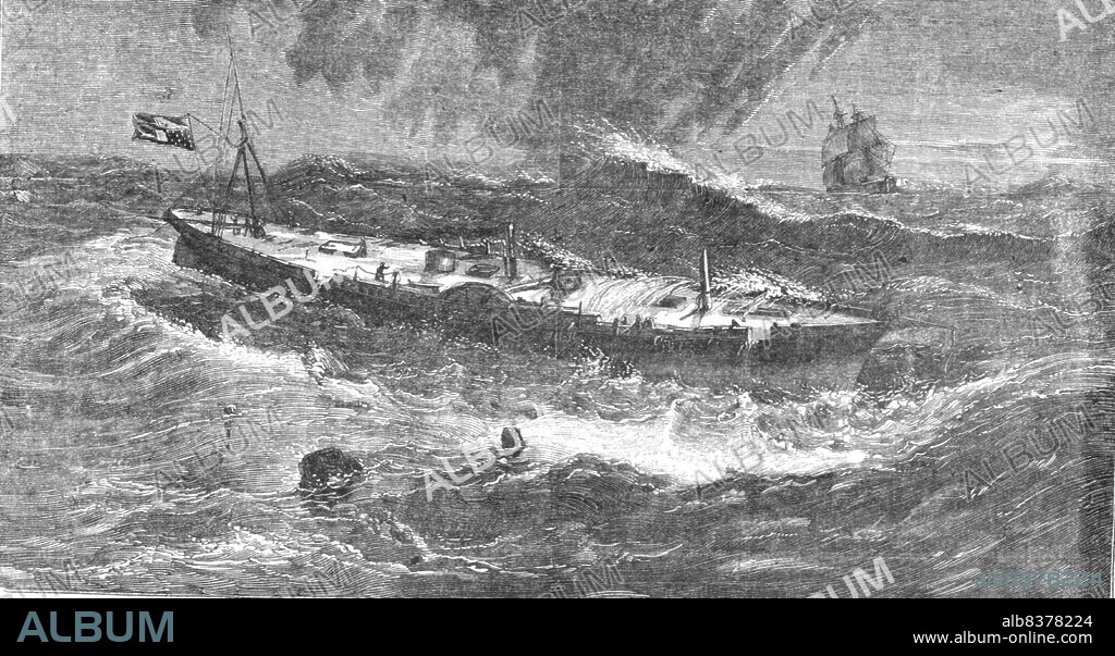 'Wreck of the San Francisco; American steam-ship December 1853', 1854. From "Cassells Illustrated Family Paper; London Weekly 31/12/1853 - 30/12/1854".