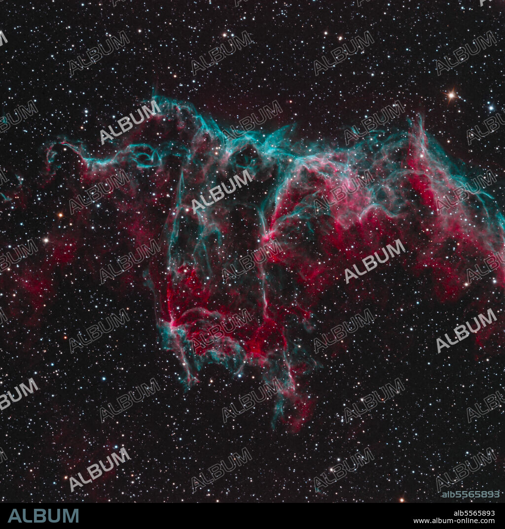 NGC 6995, the Bat Nebula, part of the Veil Nebula in Cygnus.