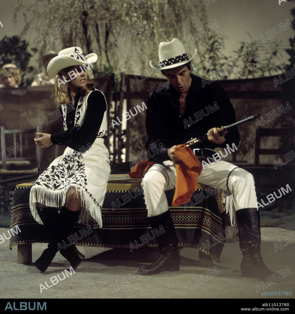 HEIDI BRÜHL and BELA ERNY present a musical interlude from 'Annie Get Your Gun' in the ZDF program 'Recognize the Melody' (1970s).
