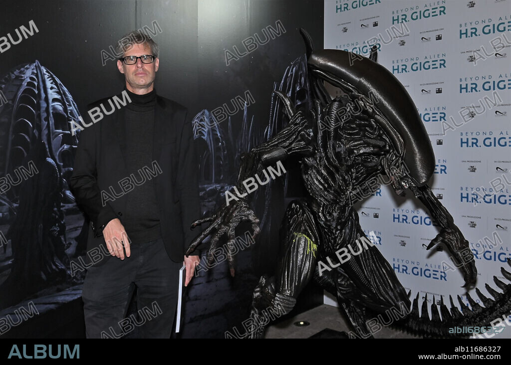Turin: Turin, Italy Beyond Alien HRGIGER presentation of the first exhibition in Italy in the location of the Mastio della Cittadella with works and sculptures by Hans Ruedi Giger from 5 October 2024 to 16 February 2025 In the photo: Marco Witzig curator of the exhibition (Credit Image: © Nick Zonna/IPA via ZUMA Press).