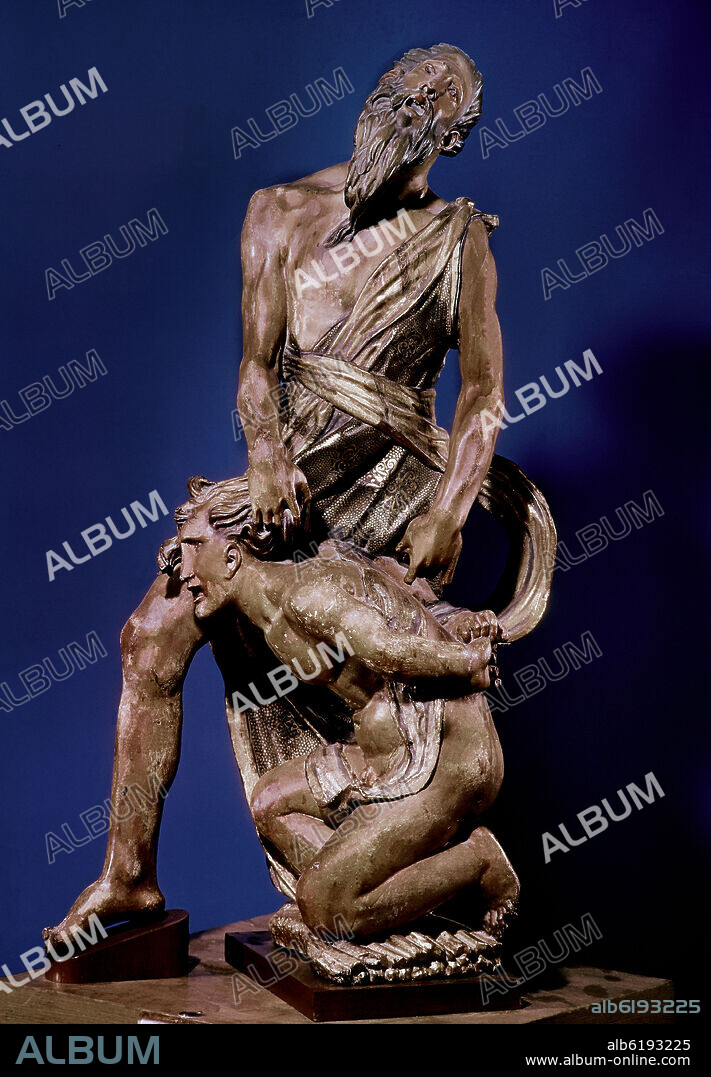 ALONSO BERRUGUETE (1488-1561). SACRIFICIO DE ISAAC-S XVI-ESCULTURA MANIERISTA.