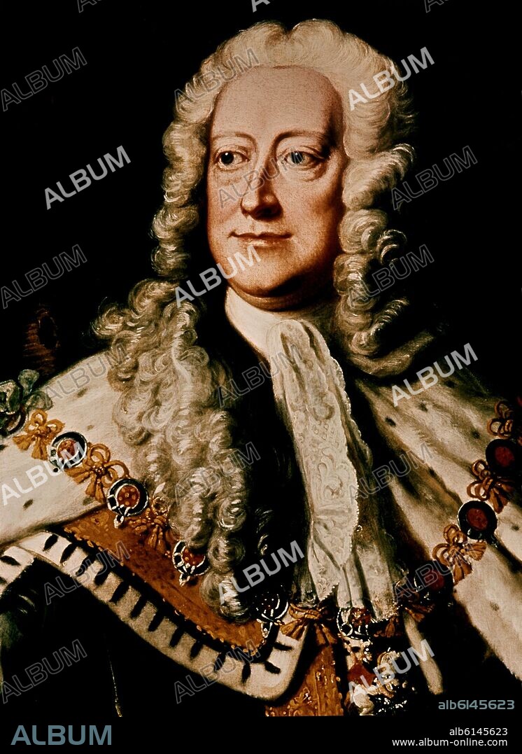 JORGE II (1683-1760) - REY DE GRAN BRETAÑA Y DE IRLANDA.