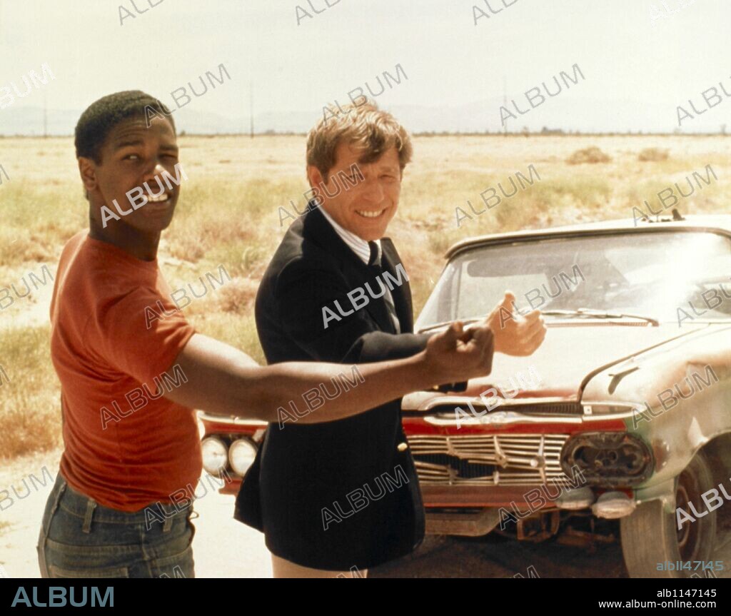 DENZEL WASHINGTON and GEORGE SEGAL in CARBON COPY, 1981, directed by MICHAEL SCHULTZ. Copyright HEMDALE/RKO.