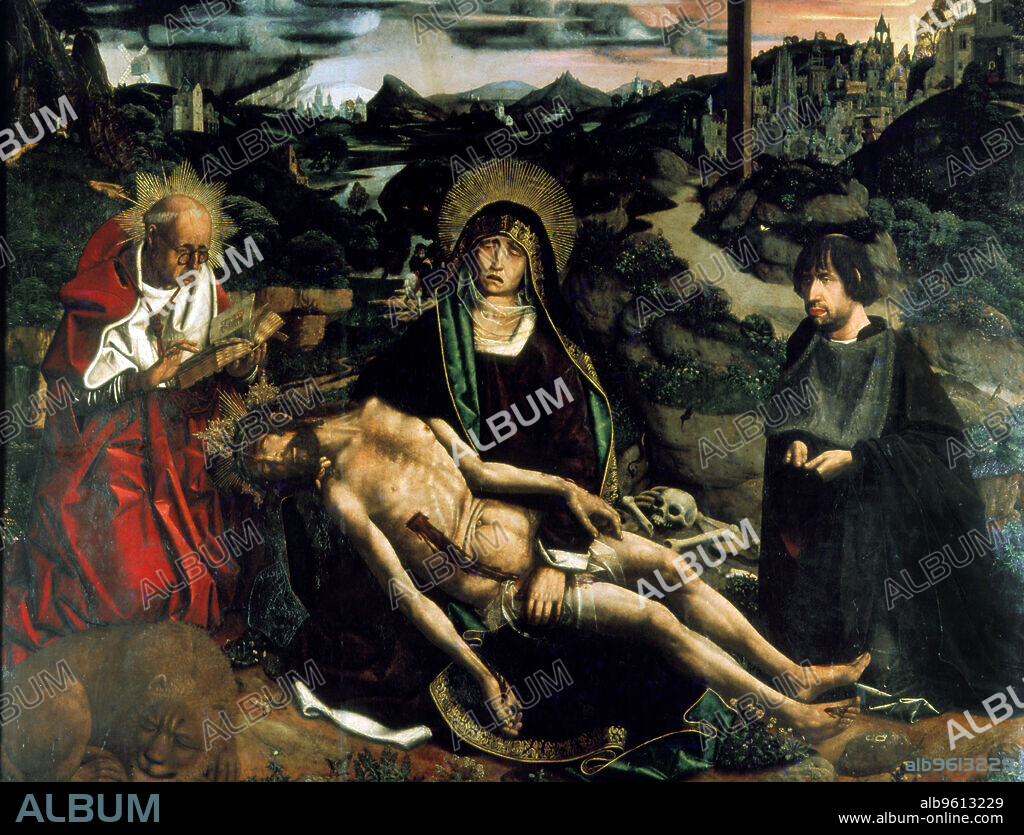 The Piety', Painting by Bartolomé Bermejo.