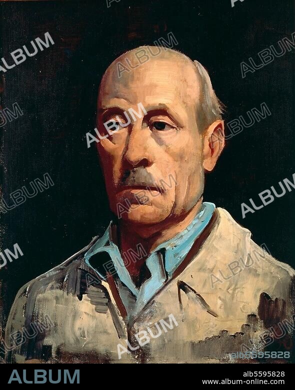 KARL HOFER. Hofer, Karl Karlsruhe 11.10.1878 - Berlin 3.4.1955. "Selbstbildnis", 1942. Öl / Lw., 45 × 37 cm. Privatbesitz.