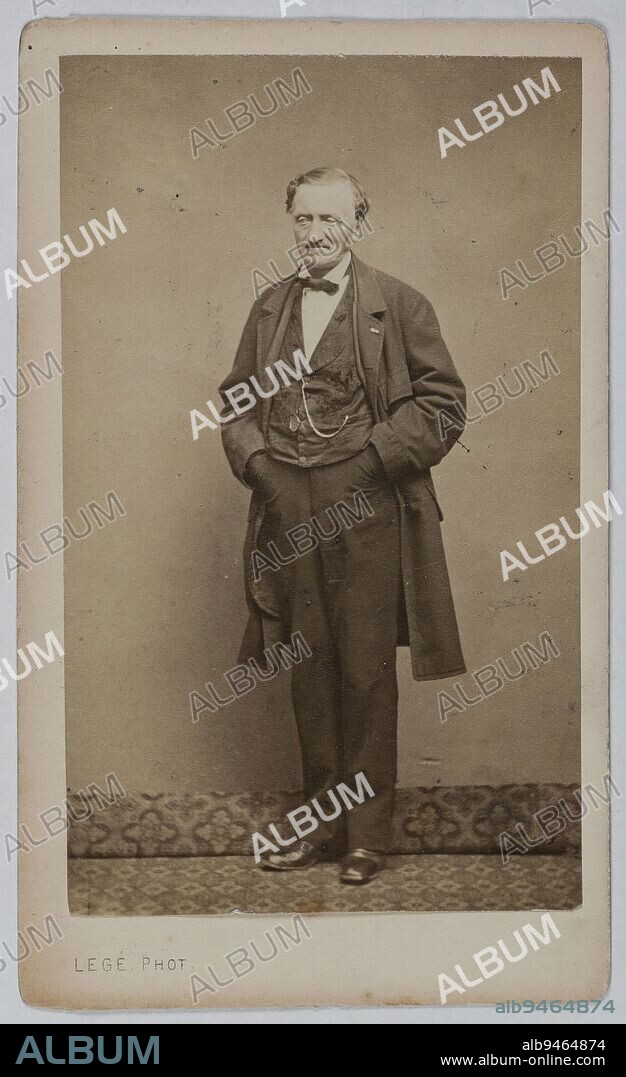 Portrait of Elwart Antoine-Elie, (1808-1877), (composer, musicographer), Legé, Georges Mathurin, Photographer, Carjat & Cie, Photographer, Between 1870 and 1890, 2nd half of the 19th century, Graphic Arts, Photography, Albumen print, Height: 9.2 cm, Width: 5.5 cm.