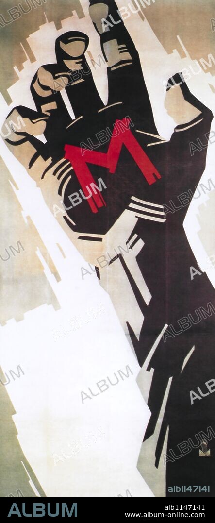 Poster of M, 1931, directed by FRITZ LANG. Copyright NERO-FILM AG, BERLIN.