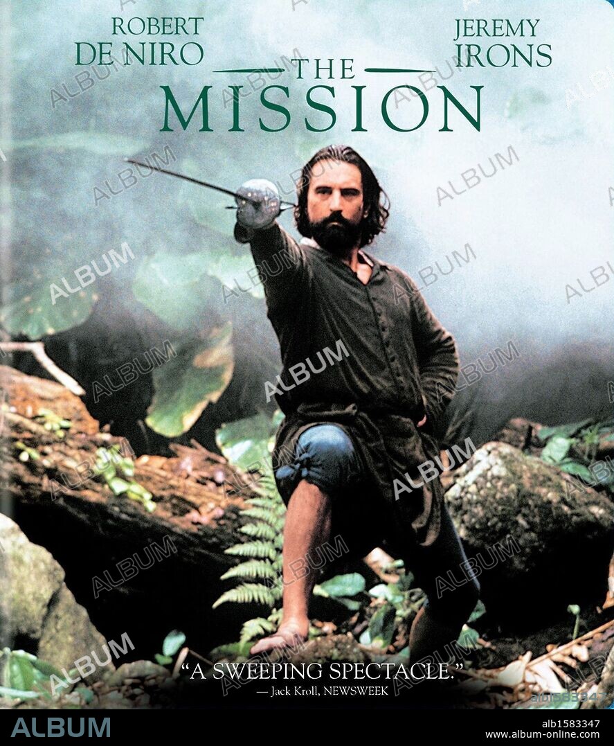 Poster of THE MISSION, 1986, directed by ROLAND JOFFE. Copyright WARNER BROTHERS.