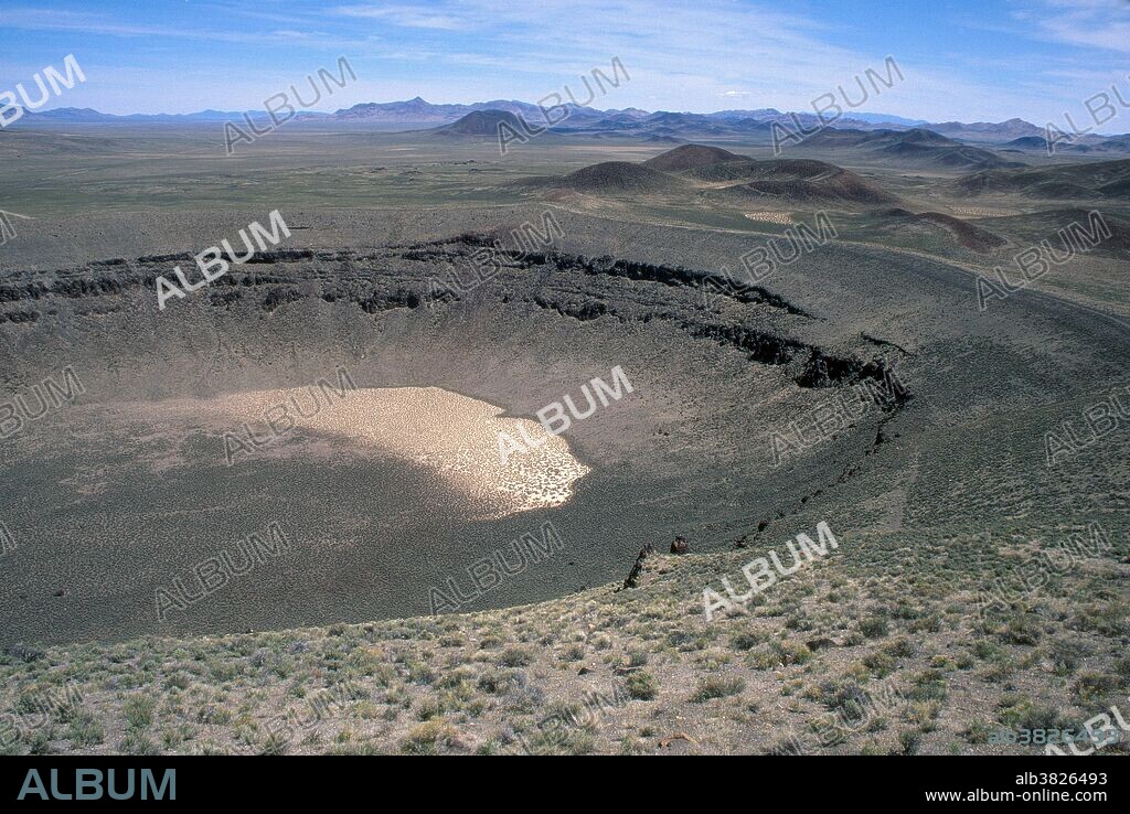 Lunar crater, a volcanic crater in Nye County, Nevada.