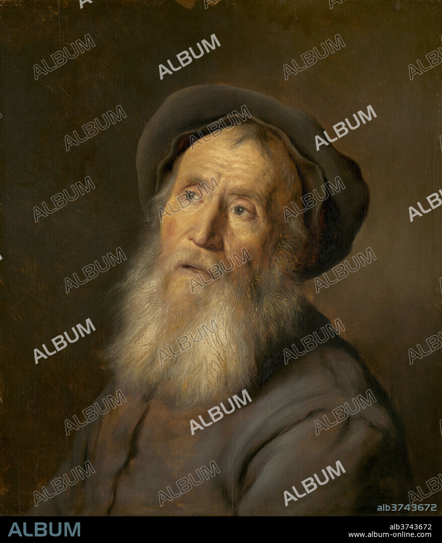 JAN LIEVENS. Bearded Man with a Beret. Dated: c. 1630. Dimensions: overall: 53.5 x 46.3 cm (21 1/16 x 18 1/4 in.). Medium: oil on panel.