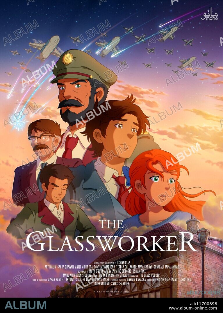 Poster de EL ARTISTA DEL CRISTAL, 2024 (THE GLASSWORKER), dirigida por USMAN RIAZ. Copyright Mano Animation Studios.