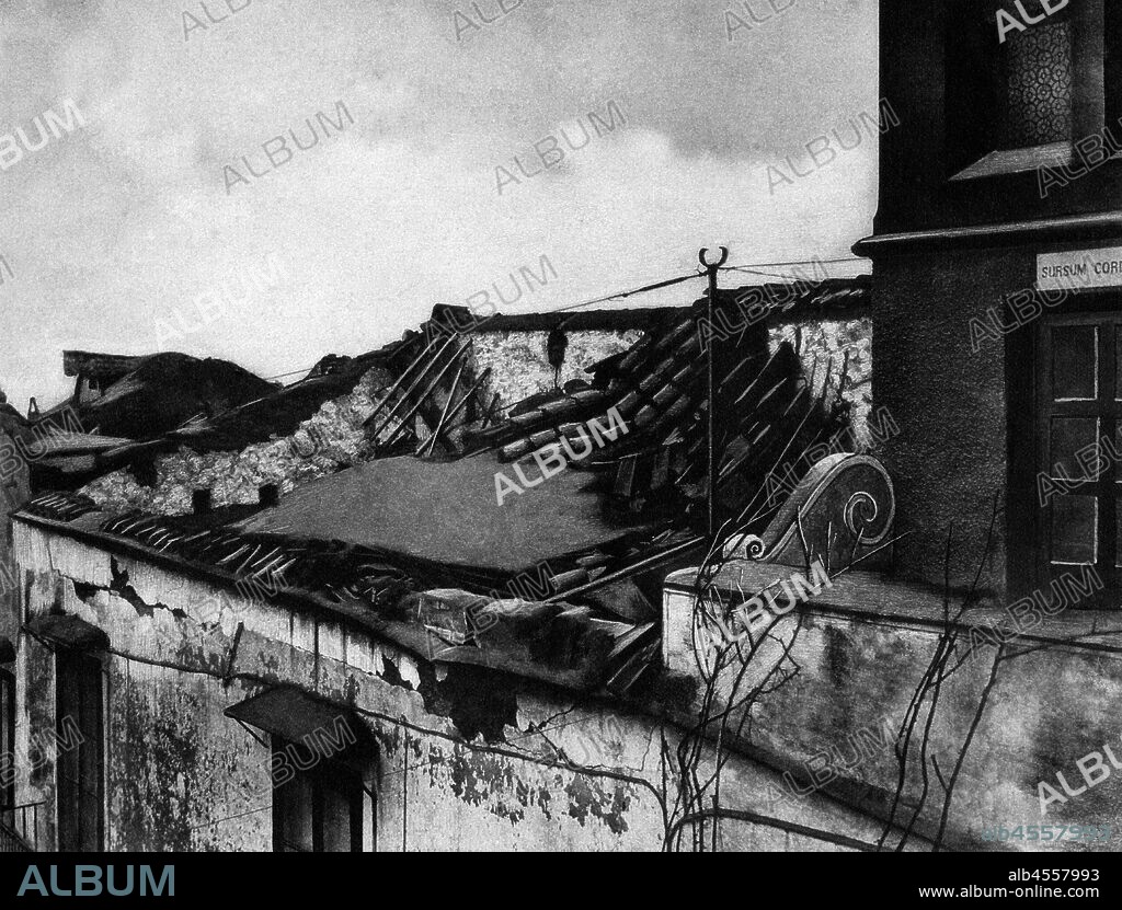 Service eruption of Vesuvius in April 4. 1906. ottaviano.
