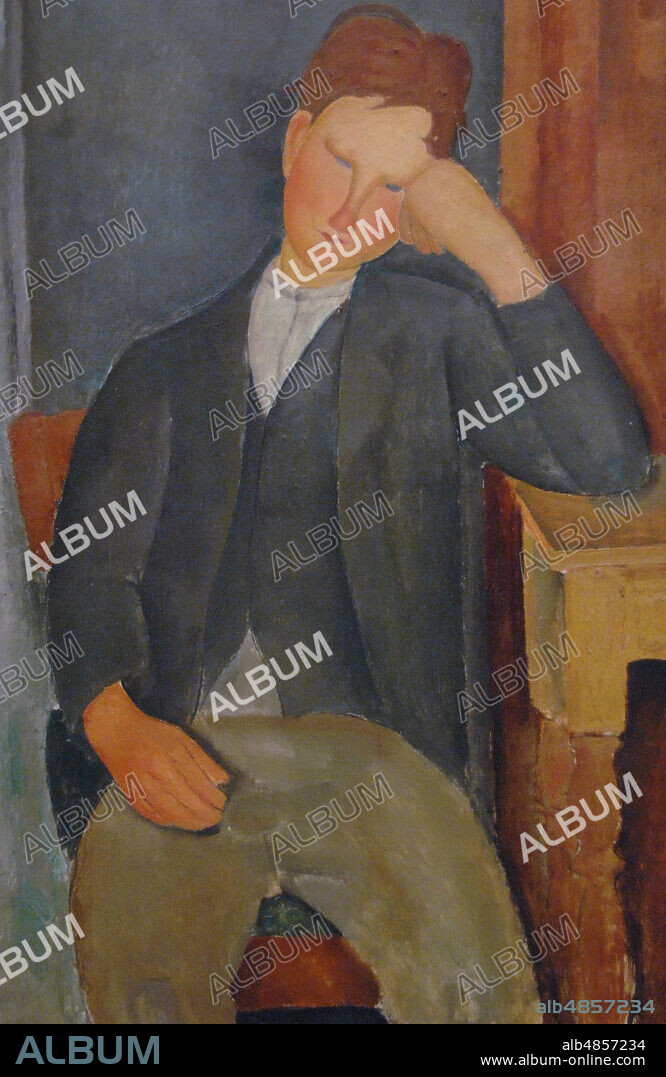Amedeo Modigliani (1884-1920). Pintor italiano. E l Joven Aprendiz,1918-1919. Oleo sobre lienzo (100 x 65 cm). Museo de La Orangerie. París. Francia.
