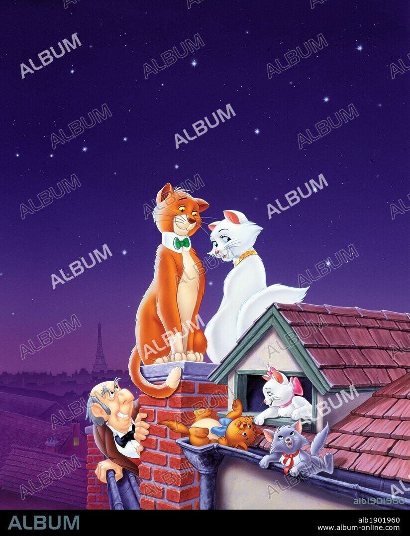 Poster de LOS ARISTÓGATOS, 1970 (THE ARISTOCATS), dirigida por WOLFGANG REITHERMAN. Copyright DISNEY.