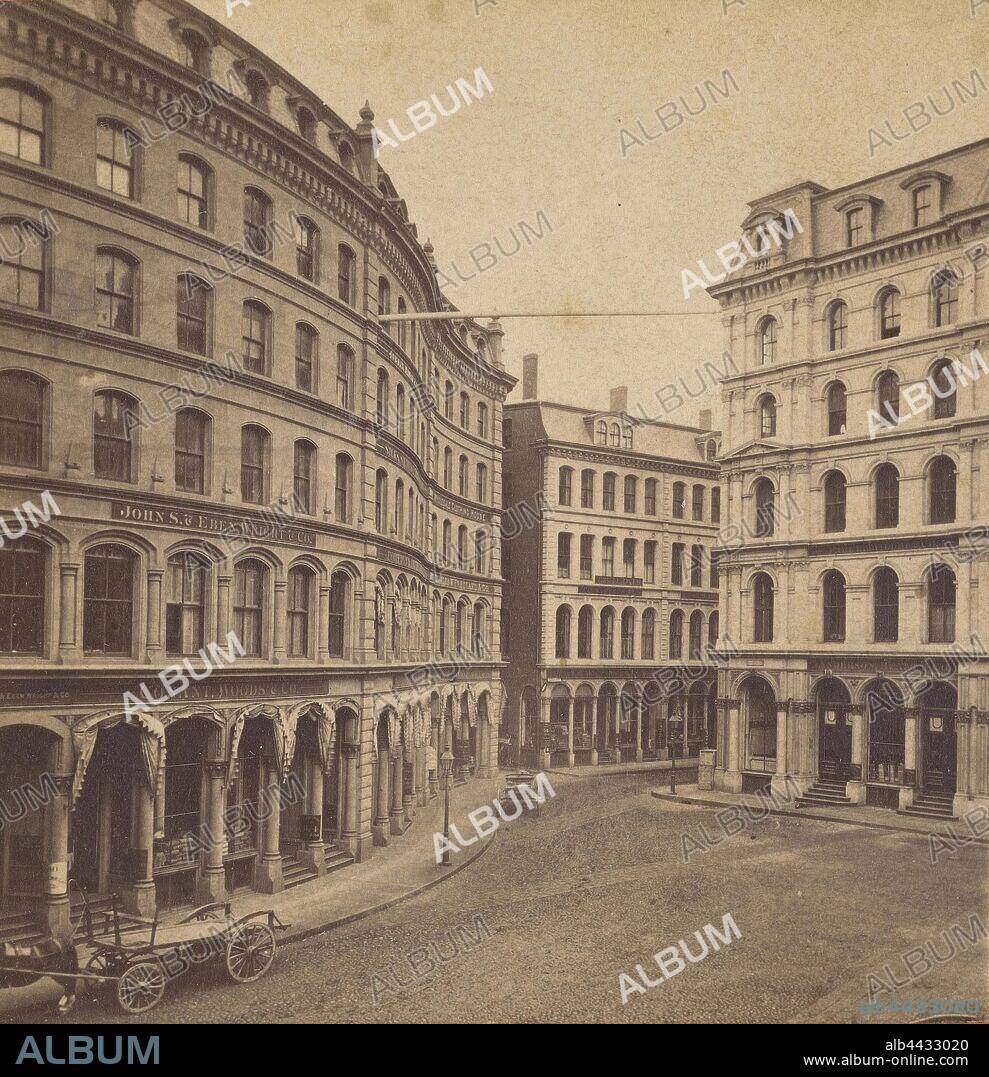 Winthrop Square, Boston, Mass., John P. Soule (American, 1827 - 1904), about 1865, Albumen silver print.