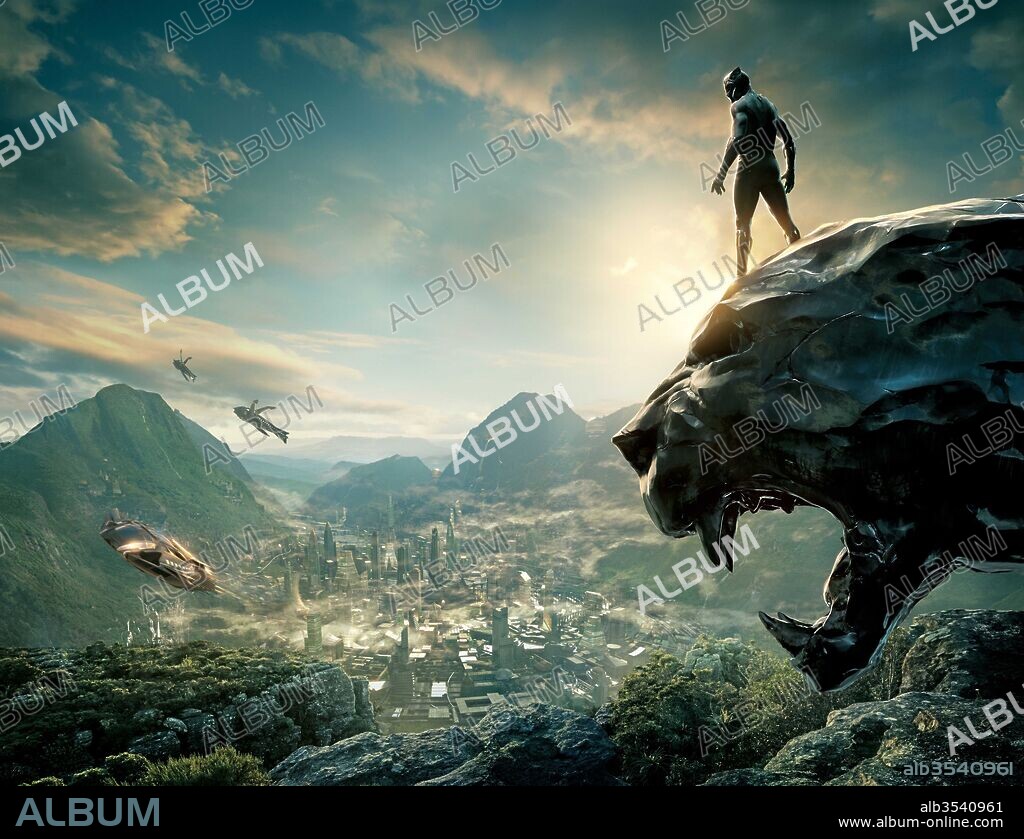 Affiche de BLACK PANTHER, 2018, réalisé par RYAN COOGLER. Copyright MARVEL STUDIOS/WALT DISNEY PICTURES.