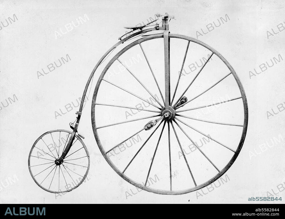 Transport:. Bicycles / Penny-farthings. Wooden penny-farthing, c. 1880. Munich, Deutsches Museum.