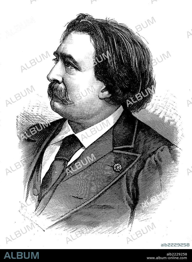 Gustavo Doré (1833-1883), dibujante, pintor y escultor francés. Grabado de 1883.