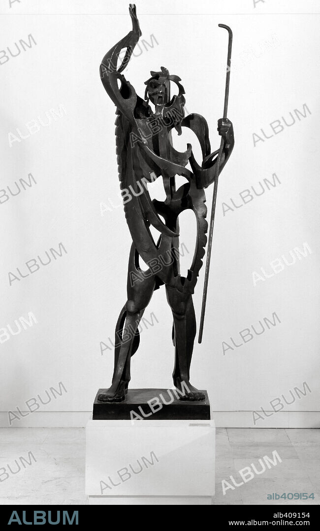PABLO GARGALLO. The Great prophet, bronze sculpture, 1933.
