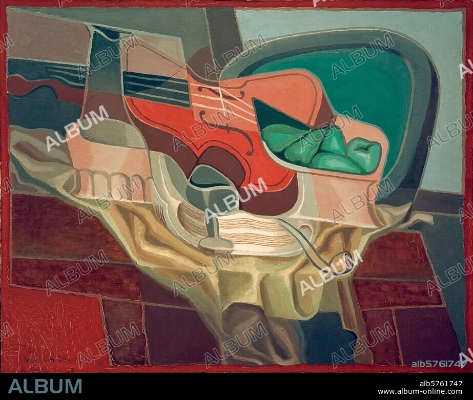 JUAN GRIS. Gris, Juan 1887-1927. "Stilleben (Tisch mit Sessel) ", 1925. Öl auf Leinwand, 73 × 92,5 cm. Dübi-Müller-Stiftung, Solothurn, Kunstmuseum.
