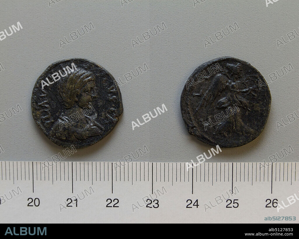 Ruler: Septimius Severus, Emperor of Rome, A.D. 146211, ruled 193211, Ruler: Caracalla, Roman Emperor, A.D. 188217, ruled A.D. 198217, Mint: Corinth, Honorand: Plautilla Augusta, wife of the Roman Emperor Caracalla, AD 202-211, Coin of Septimius Severus, Emperor of Rome; Caracalla, Roman Emperor from Corinth, A.D. 20211, Copper, 5.94 g, 2:00, 23.5 mm, Made in Corinth, Peloponnese, Greek, 3rd century A.D., Numismatics.