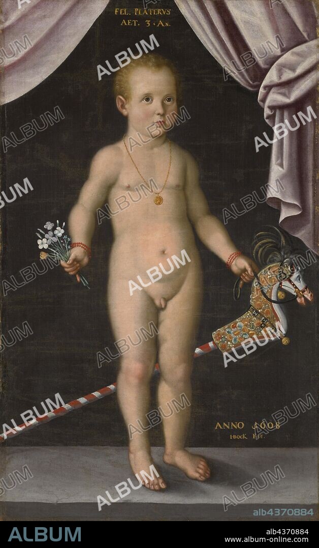 Portrait of the three-year-old Felix Platter II., 1608, oil on canvas, 108.5 x 67 cm, inscribed above middle: FEL., PLATERVS, AET., 3, •, A, ., Dated and signed lower right: ANNO 1608, HBocK Fecit., Hans Bock d. Ä., Zabern/Elsass um 1550/52–1624 Basel.