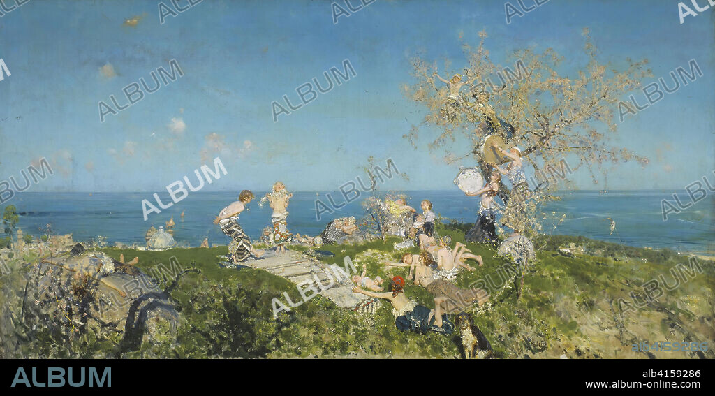 Springtime and Love. Francesco Paolo Michetti; Italian, 1851-1929. Date: 1878. Dimensions: 94.6 × 184.3 cm (37 1/2 × 72 3/4 in.). Oil on canvas. Origin: Italy.