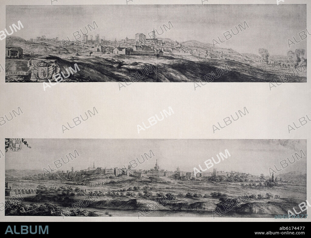 GRABADOS-PANORAMICA DE"LINARES" Y "ANDUJAR".
