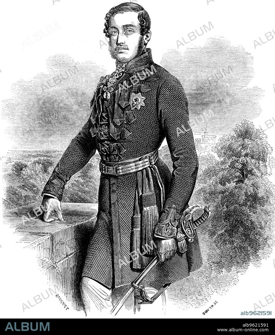 Albert (1819-1861), Prince Consort of Queen Victoria, 1844. Prince Albert of Saxe-Coburg-Gotha married his first cousin, Queen Victoria, in 1840. In 1857 he was given the title Prince Consort and became the Queen's private advisor. He was interested in arts, science and industry and planned the Great Exhibition of 1851.